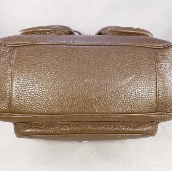 BRIGHTON PEBBLED LEATHER SADDLE BROWN SHOULDER HAND BAG PURSE EUC - Picture 10 of 12